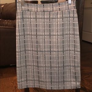 Gray and black skirt